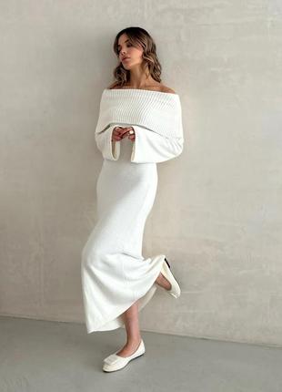 Теплое вязаное платье шерсть альпака4 фото