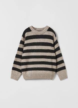 Дитячий светр кофта zara в смужку для дівчинки, детский свитер зара в полоску на девочку1 фото