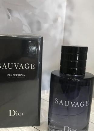 Мужские духи christian dior sauvage 100ml edp мужская парфюмированная вода (мужские духи кристиан диор саваж)1 фото