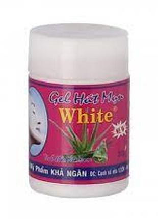 Маска для очищення пор, комедонів та чорних точок hut mun white gel (aloe clear mask), 22 гр