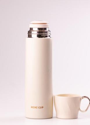 Термос з чашкою та клапаном mini cup 500мл тепло до 12 годин2 фото