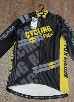 Fdx брендовый утепленный велоджерси велокофта р.xxl