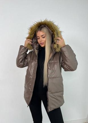 Жіноча тепла зимова коротка куртка,женская зимняя короткая тёплая квртка пуховик5 фото