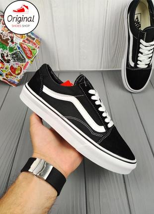 Женские кроссовки vans old skool black white1 фото