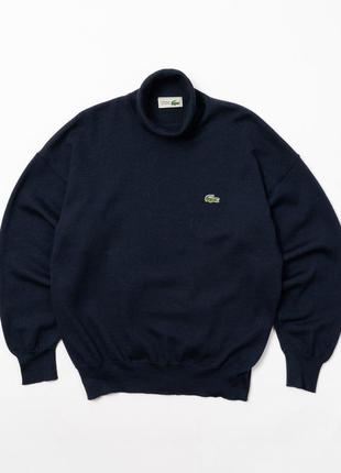 Lacoste chemise vintage navy wool turtrneck мужской свитер