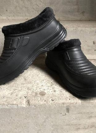 Ботинки мужские утепленные. 44 размер, удобная рабочая обувь для мужчин. цвет: черный2 фото
