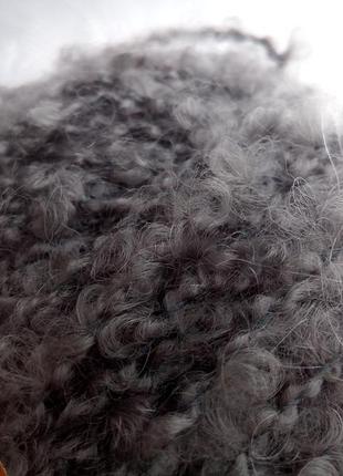 Máscara пряжа (шерсть) букле нить для вязания серый 50 гр