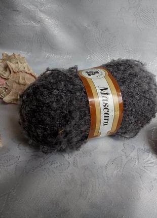 Máscara пряжа (шерсть) букле нить для вязания серый 50 гр