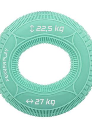 Еспандер кистьовий силіконовий powerplay pp-4330 hand grip loops medium 22.5-27 кг. м'ятний