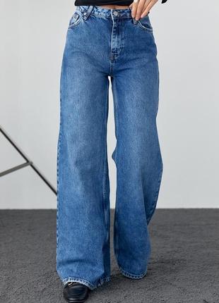 Женские джинсы фасона wide leg 011491 фото