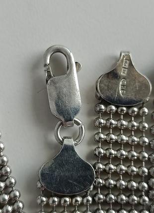 Комплект браслет серьги серебро серебряный 9258 фото