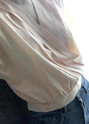 Лососевая/персиковая блуза без рукавов шелковая ретро винтаж3 фото