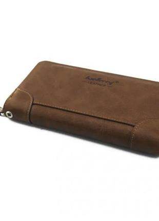Гаманець шкіряний / чоловічий baellerry leather brown / mj-770 колір: коричневий