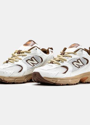 Женские кроссовки new balance 530 brown white2 фото