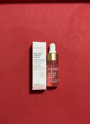 Зволожуюче масло biossance squalane + vitamin c rose oil, 4.5ml