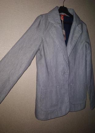 Стильный пиджак в мелкую полоску hoi-polloi female (британия) uk/8 идеально к джинсам3 фото