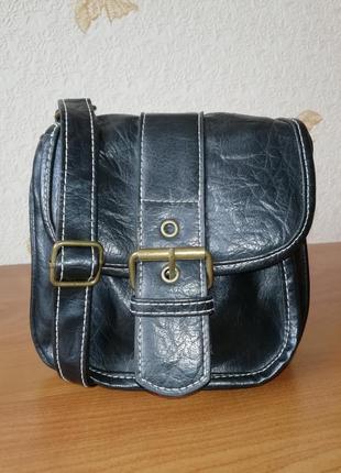 Компактная сумка кросс-боди из качественной экокожи английского бренда tu3 фото