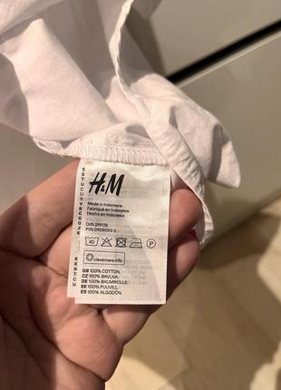 Белая рубашка h&amp;m7 фото