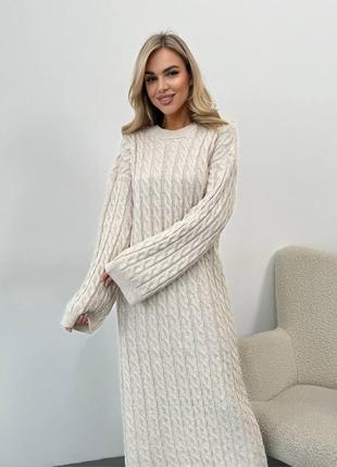 Платье вязаное с добавлением шерсти 🔥 платье вязанное