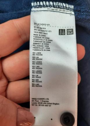 Льняне плаття оверсайз з кишенями uniqlo льон віскоза6 фото