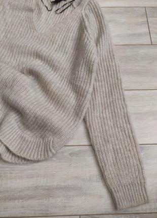 Стильний светр з текстурної вязки з добавленням мохеру (шерсти) h&m xs3 фото