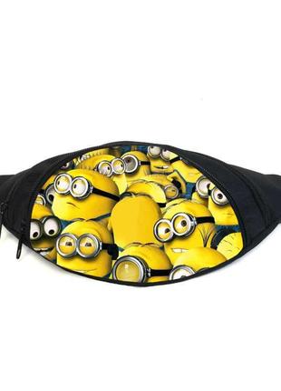 Поясная сумка бананка миньоны (gb-minions 05) gear bag черная