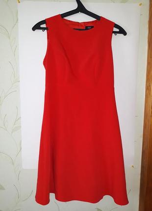 Ярко красное платье от f&f на молнии4 фото