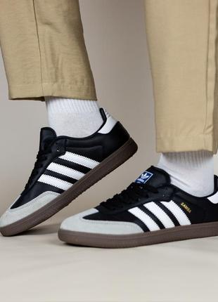 Кроссовки adidas samba black white4 фото