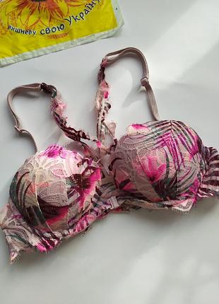 Кружевный бюстгалтер из пуш ап victoria's secret pink, eur 70c, 3202 32b