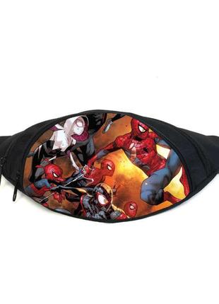 Поясна сумка бананка людина павук (gbims046) gear bag чорний