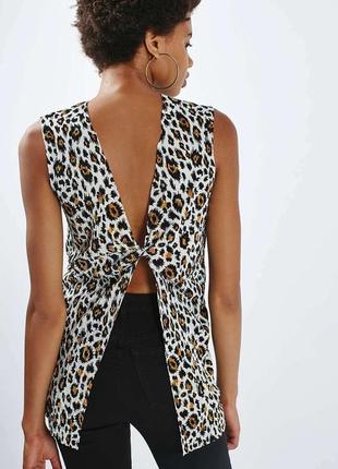 Блузка блуза в леопардовий принт жатта блуза жіноча топ в твариний принт topshop