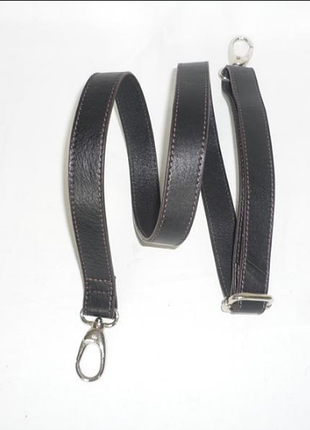 Новий плечовий шкіряний ремінь знімна ручка з карабінами на сумку