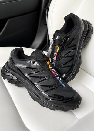 Стильные мужские кроссовки salomon xt-6 adv black чёрные