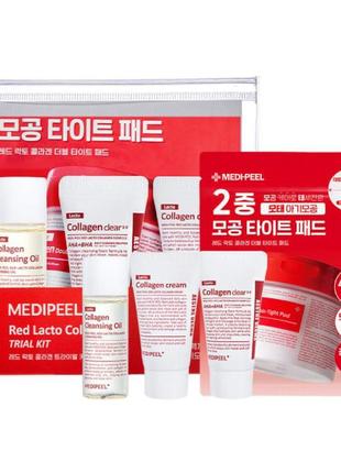 Набор для омоложения кожи с коллагеном и лактобактериями medi-peel red lacto collagen trial kit4 фото