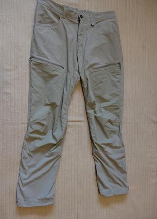 Фирменные трекинговые брюки оливкового цвета haglöfs w mid ii fjell trekking climatic pants 44 р.