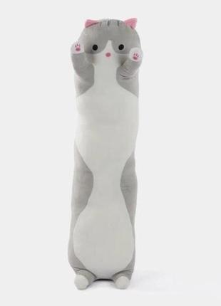 М'яка плюшева іграшка довгий кіт батон котейка-подушка 50 см.3 фото