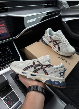 🔥мужские кроссовки asics gel-kahana 8 beige navy orange4 фото