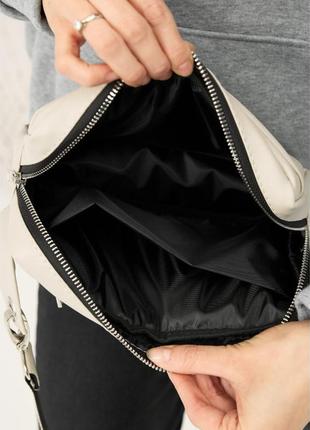 Жіноча сумка бананка sambag harvi сіра6 фото