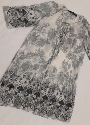 Платье прозрачное с вышивкой zara