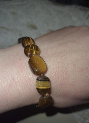 Браслет из натурального камня тигровый глаз