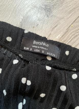 Штани кльош в горошок висока посадка bershka, s5 фото