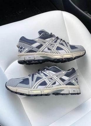 Крутезні кросівки asics gel-kahana 8 grey navy сірі з синім унісекс 36-45 р