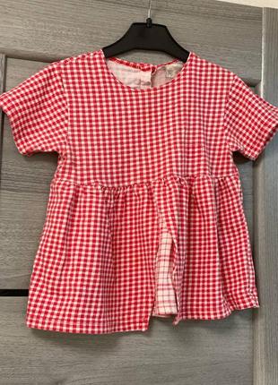 Свободное платье в клетку 80 размера 2807