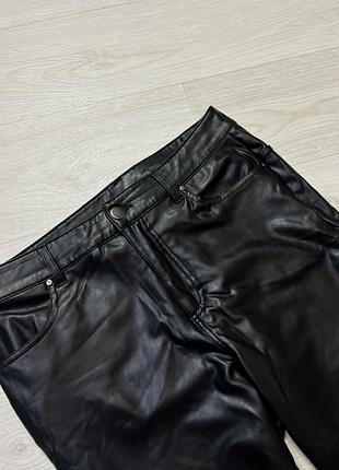 Легінси термо з еко шкіри чорні на флісі calzedonia