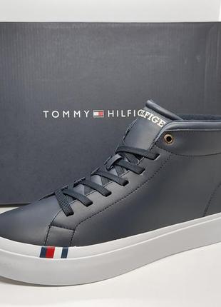 Шкіряні теплі черевики кеди tommy hilfiger оригінал