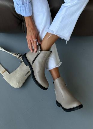 Кожаные женские ботинки ботинки из натуральной кожи сапожки демисезон2 фото