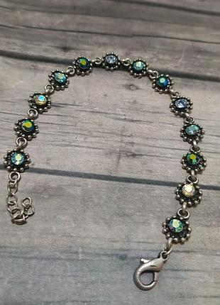 Браслет винтаж сплав кристаллы аб