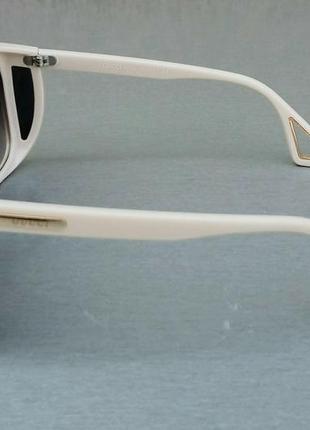 Gucci очки женские солнцезащитные цвета слоновой кости большие5 фото