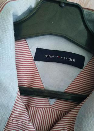 Стильная брендовая рубашка с коротким рукавом/тенниска в полоску tommy hilfiger4 фото