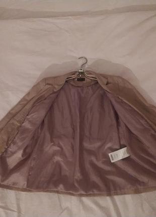 Пиджак на подкладе песочно-коричневого цвета6 фото